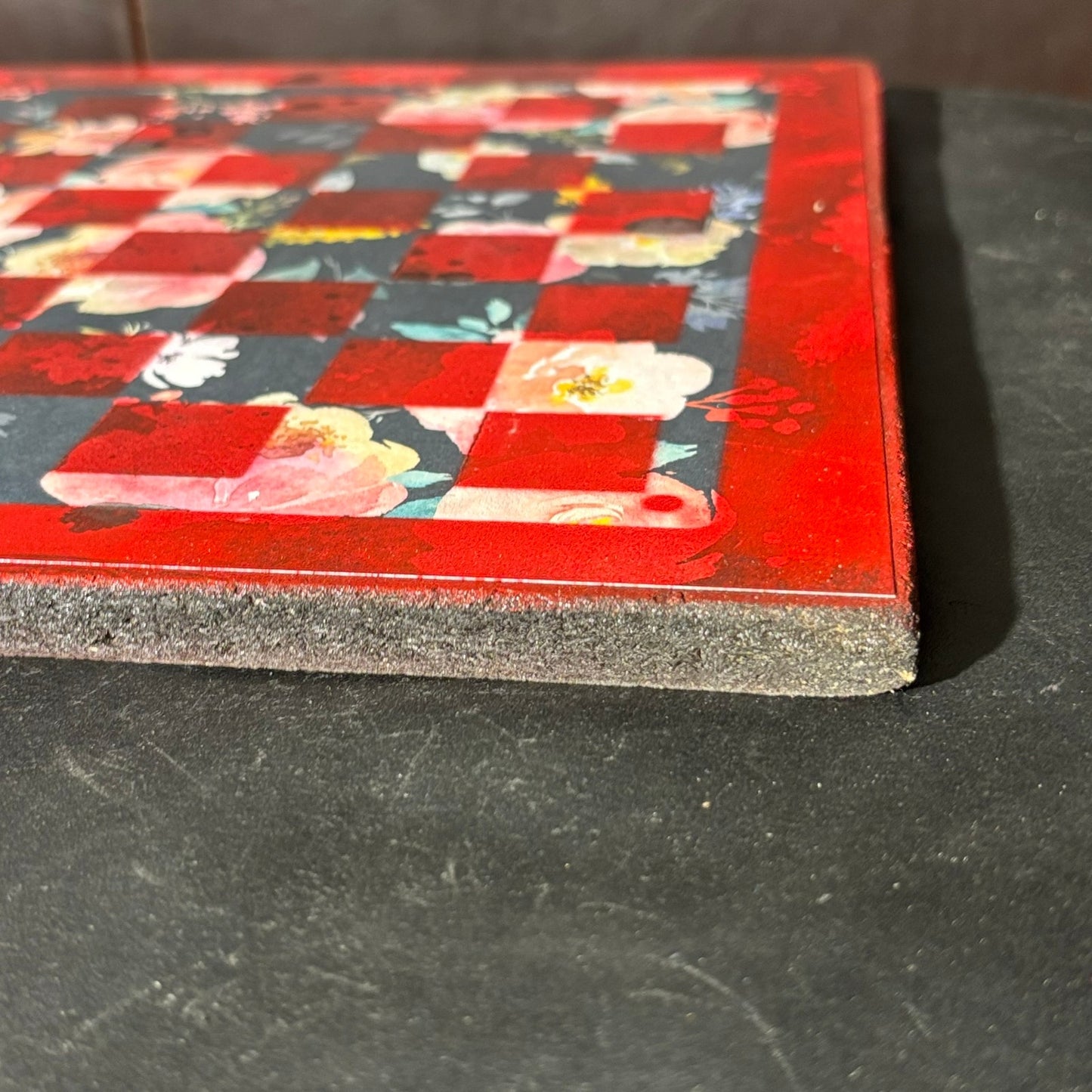 Cherry Red Vintage - Scrapbook Chess Board