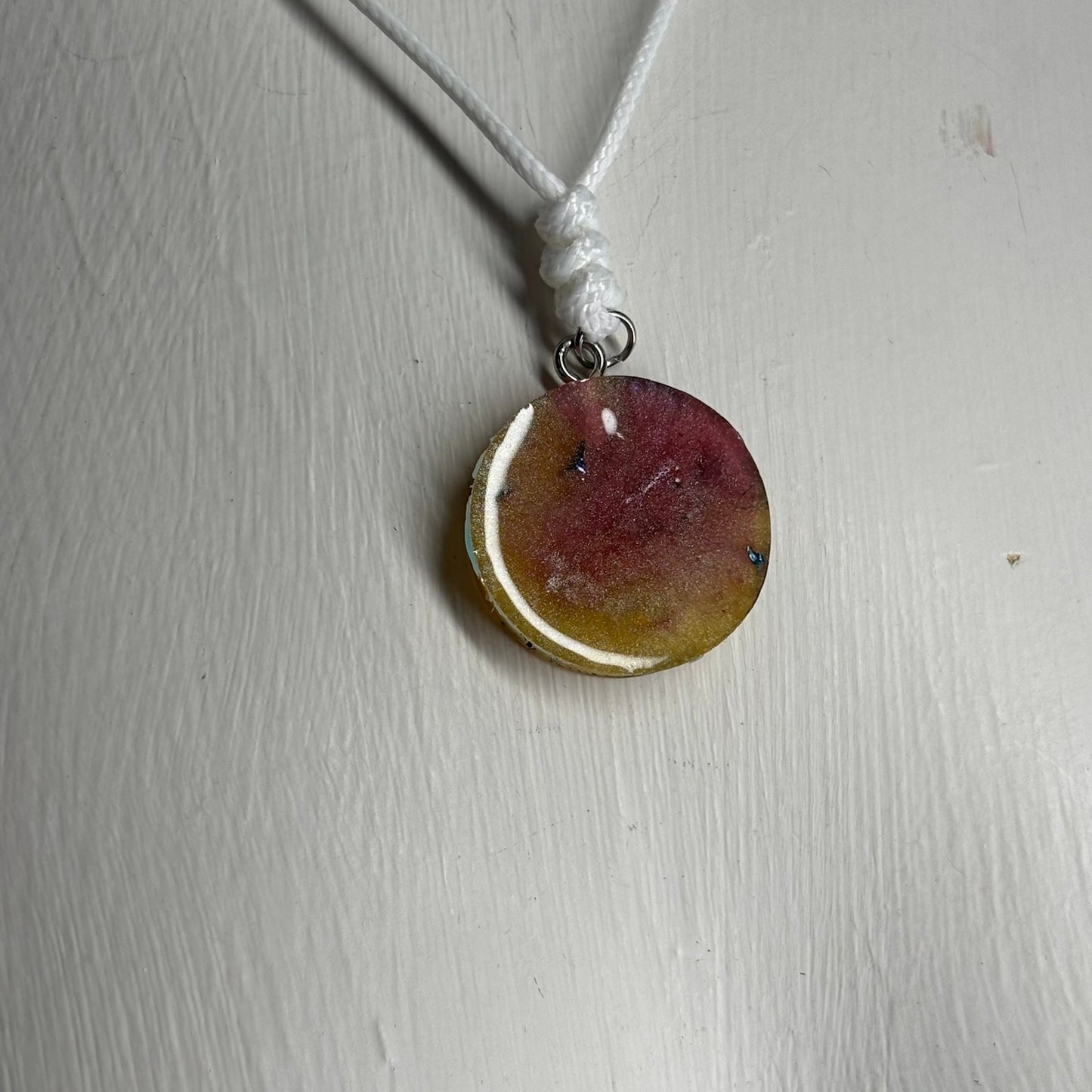 Yellow Crystal Pawn - Handmade Resin Chess Necklace