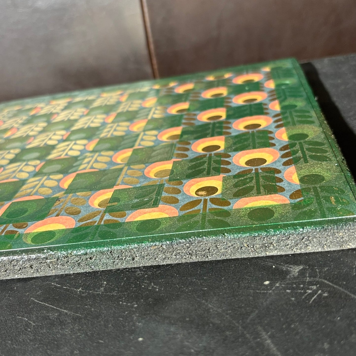 Emerald Green - Scrapbook Chess Board