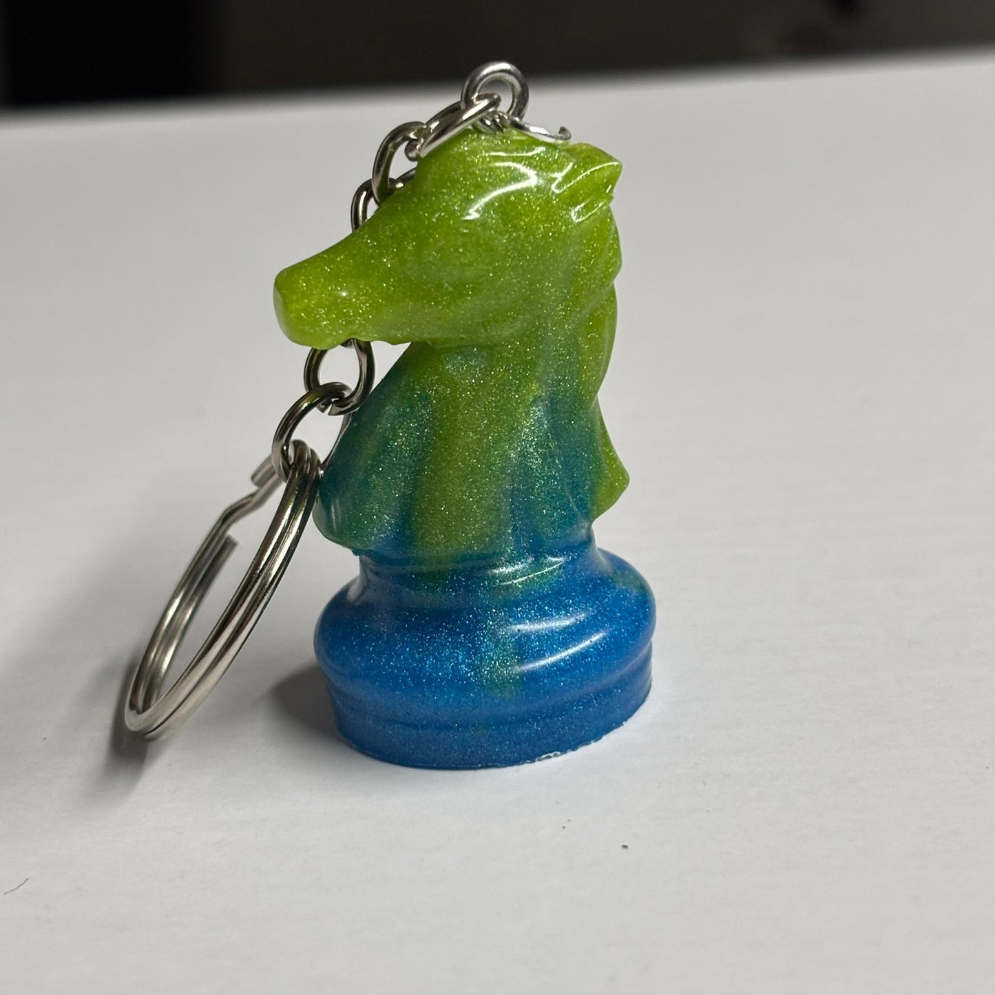 Green Swivel Knight - Handmade Resin Keychain
