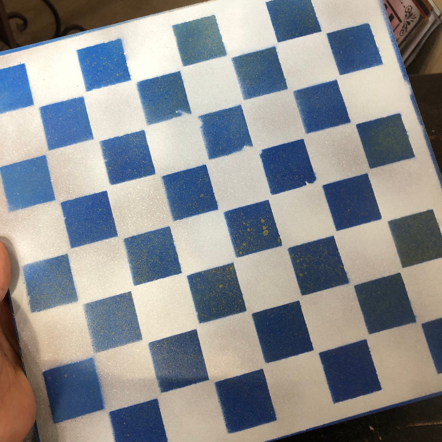 Chrome Blue - Painted Chess Set