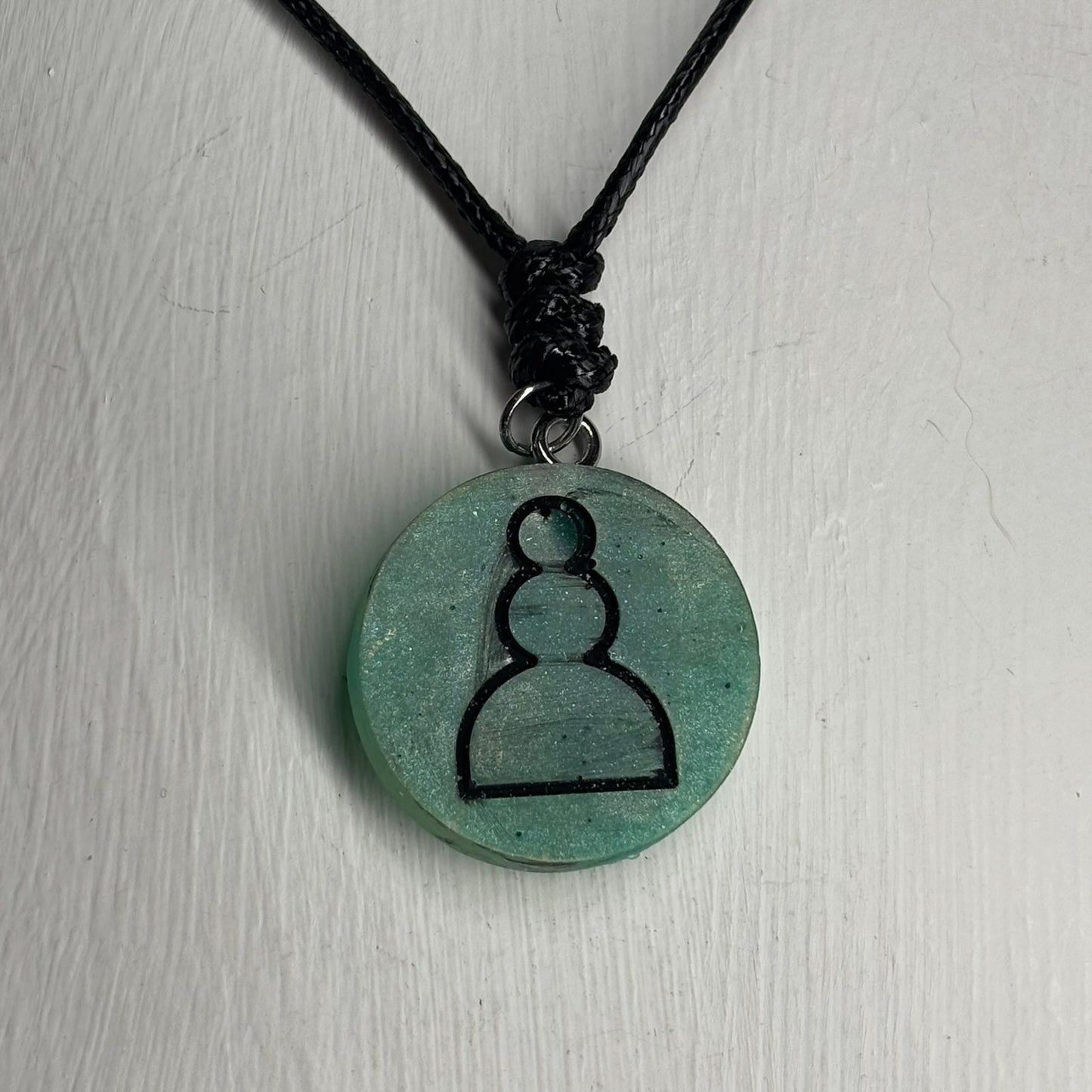 Rush Green Pawn - Handmade Resin Chess Necklace