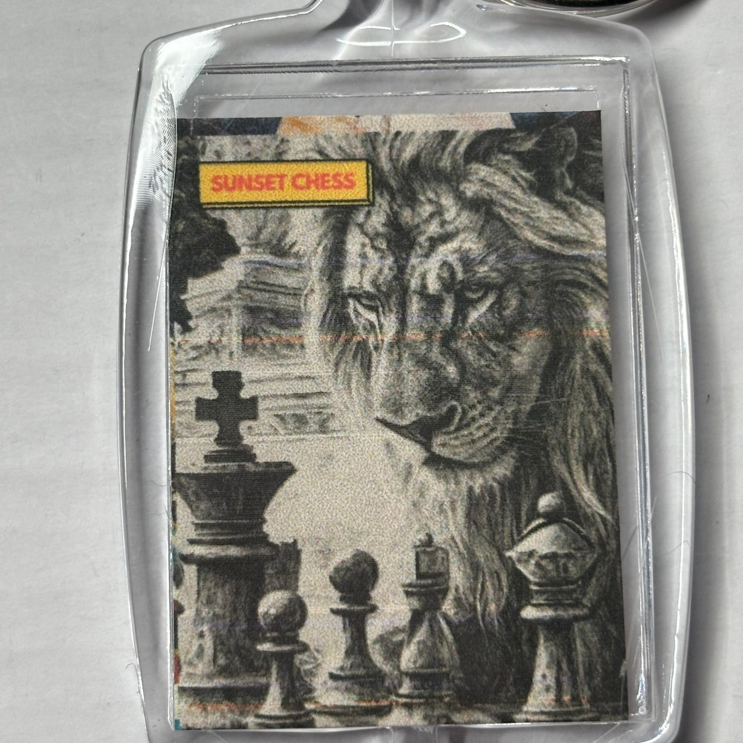 Brave Lion - Chess  Photo Keychain