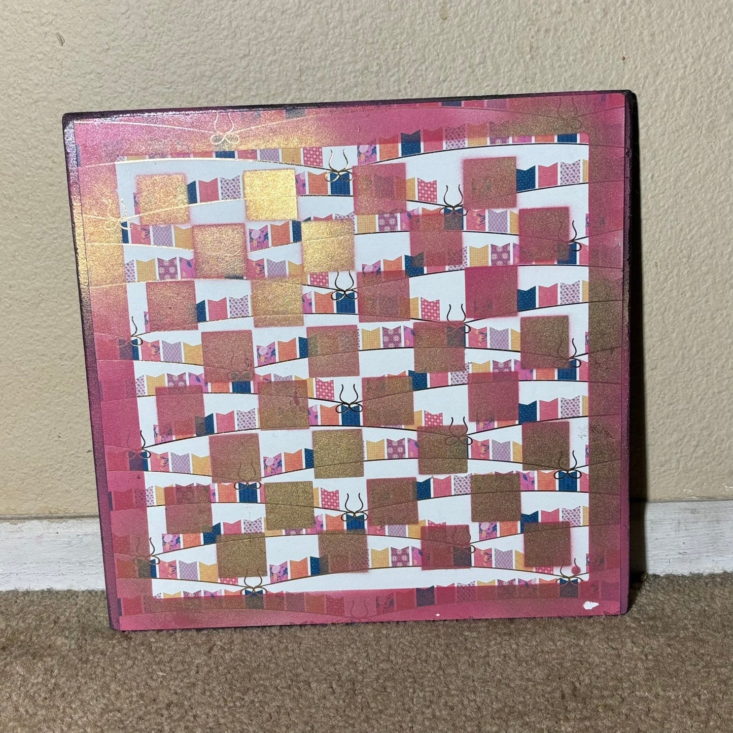 Golden Pink - Scrapbook Chess Board
