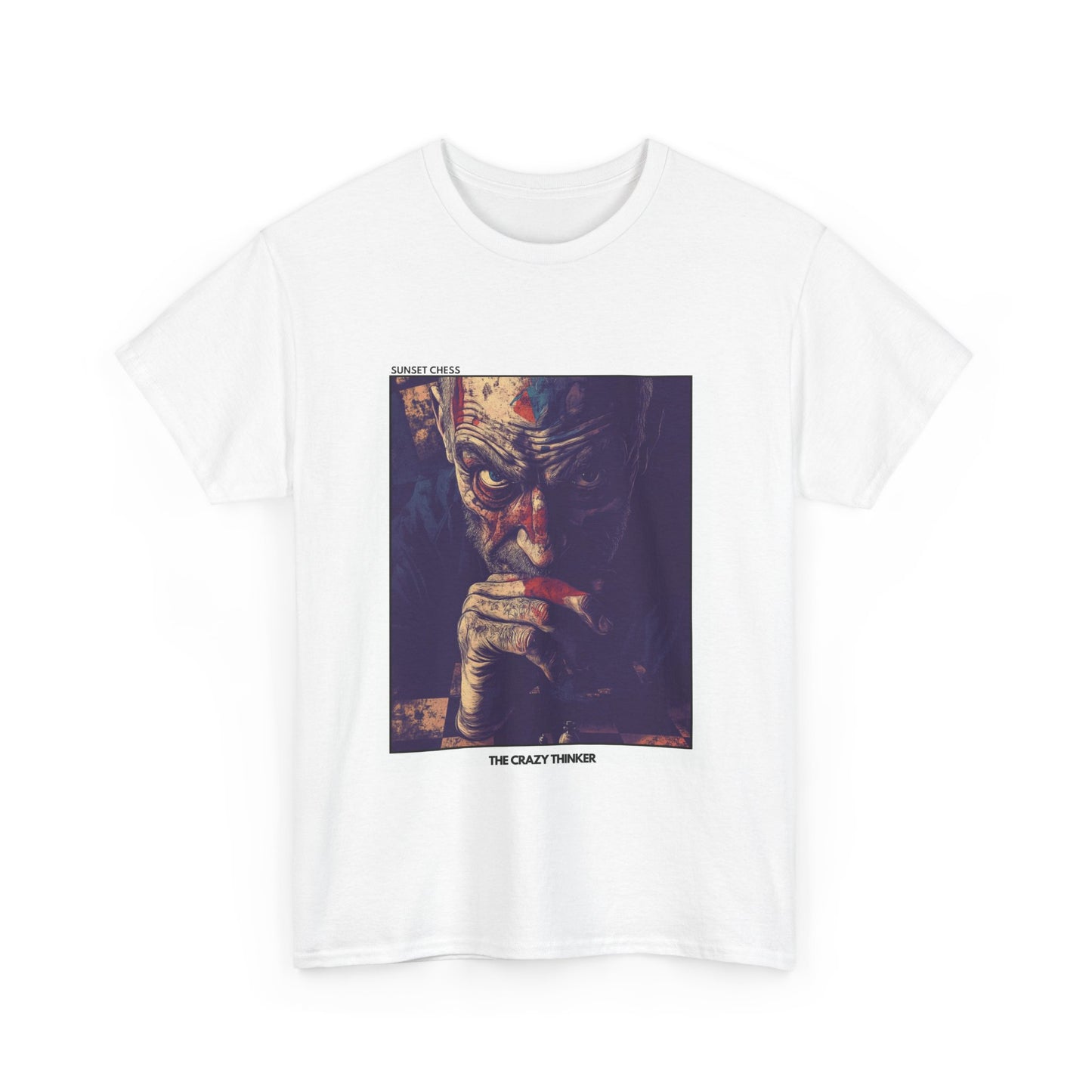 The Crazy Thinker - White Chess T Shirt