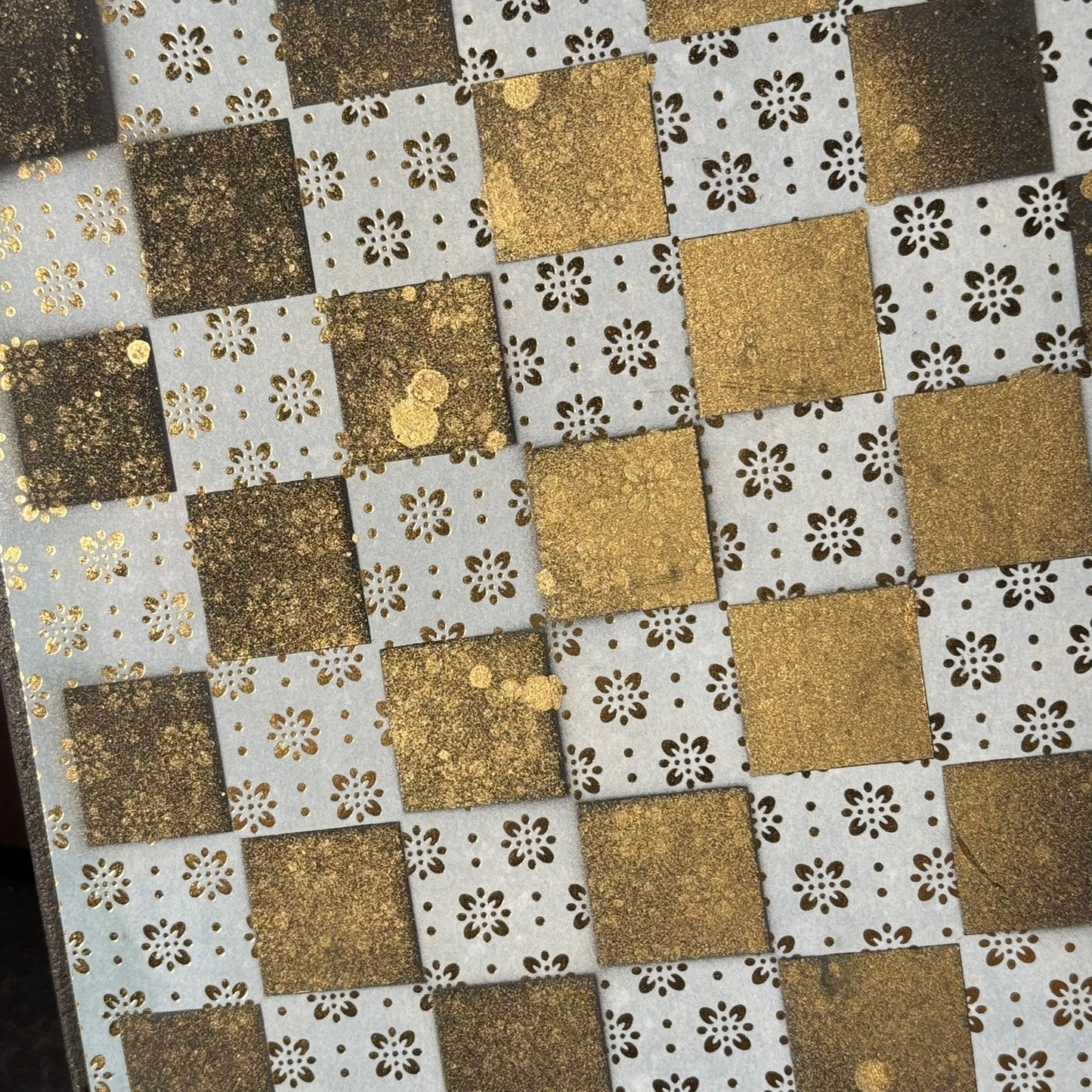 Gold & White - Scrapbook Chess Board