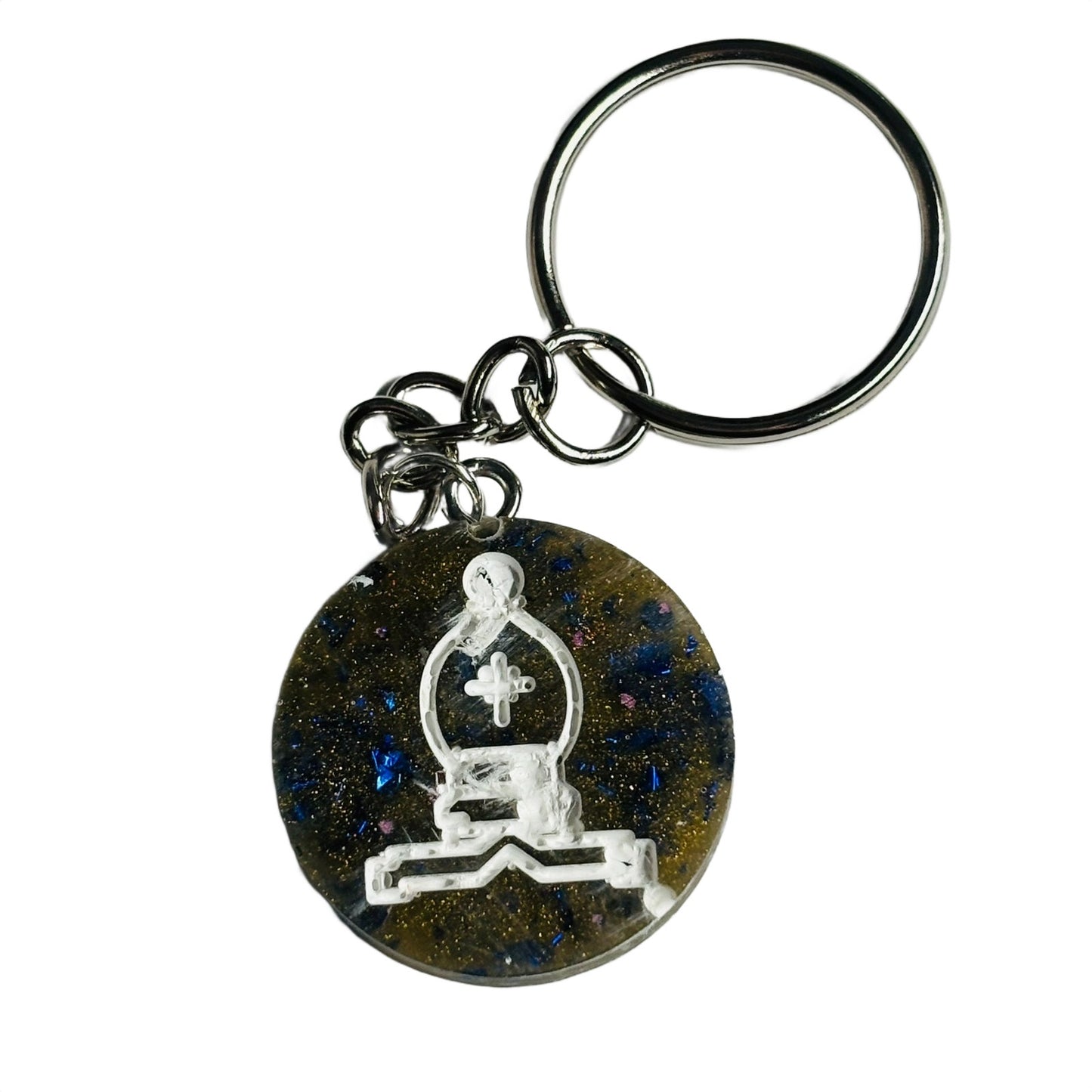 Army Green Bishop - Handmade Resin Keychain