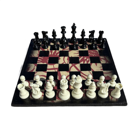 Classic Flower Pattern - Scrapbook Chess Set
