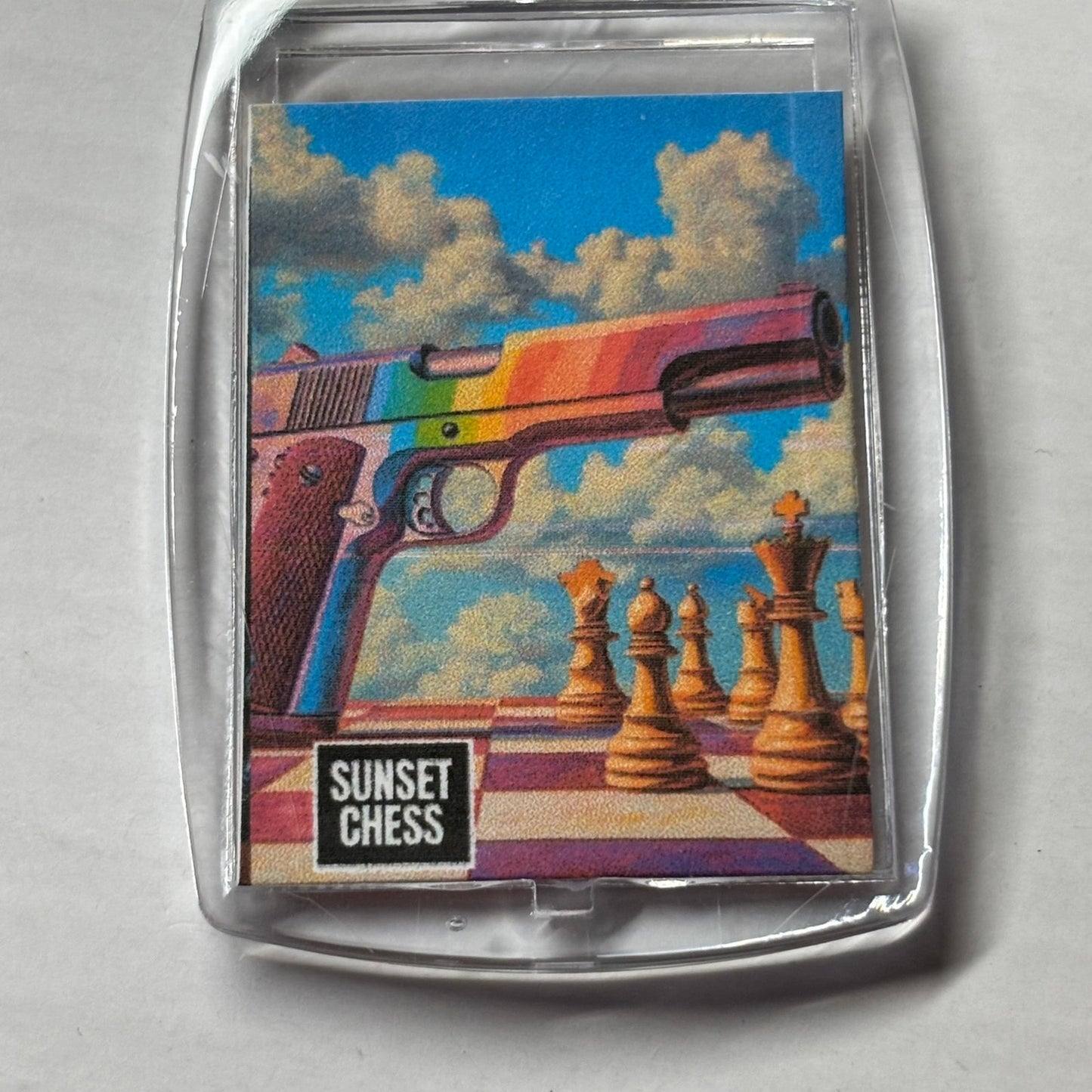 Rainbow Bang - Chess  Photo Keychain