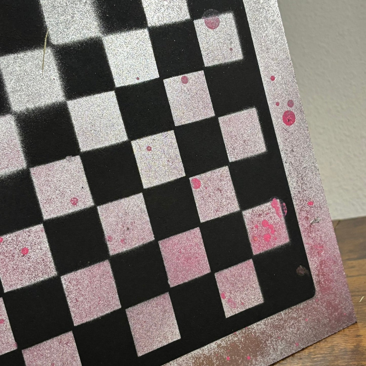 Bubbly Pink - Painted Chess Board