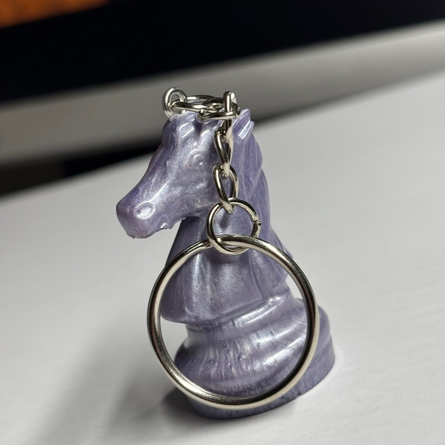 Midnight Purple Knight - Handmade Resin Keychain