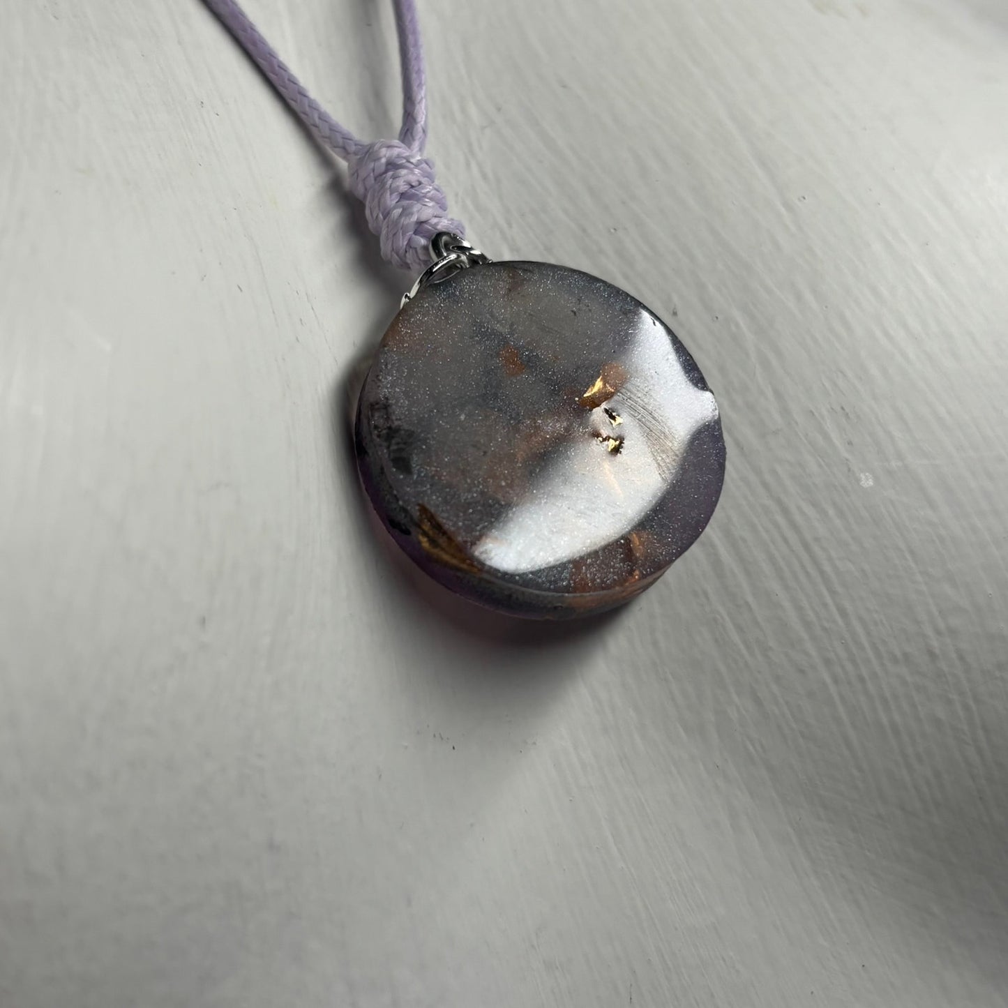 Purple Crystal King - Handmade Resin Chess Necklace