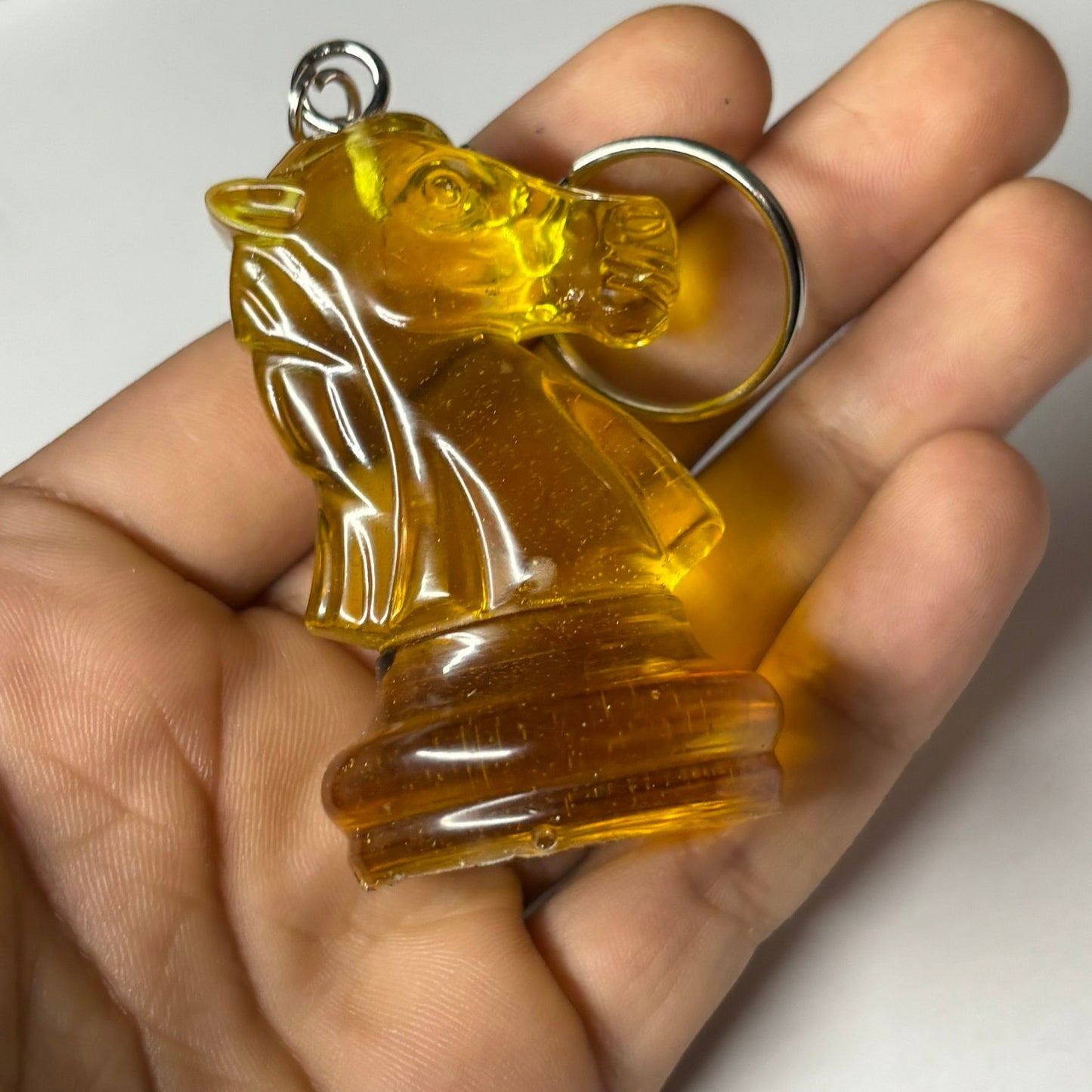 Yellow Supreme Knight - Handmade Resin Keychain - Large Edition
