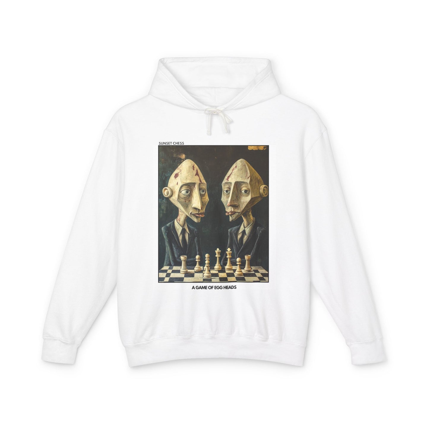 Game Of Egg Heads - White Chess Hoodie