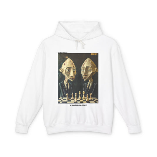Game Of Egg Heads - White Chess Hoodie