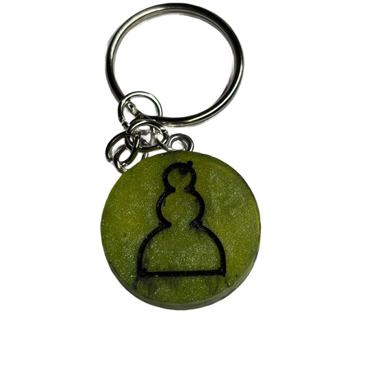 Lime Green - Handmade Resin Keychain