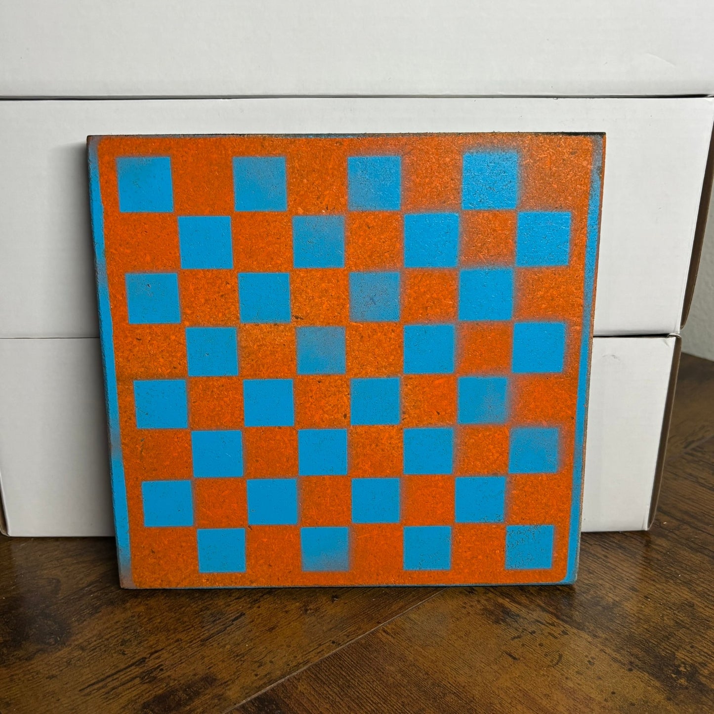 Miami Orange - Painted Double Sided Chess Board