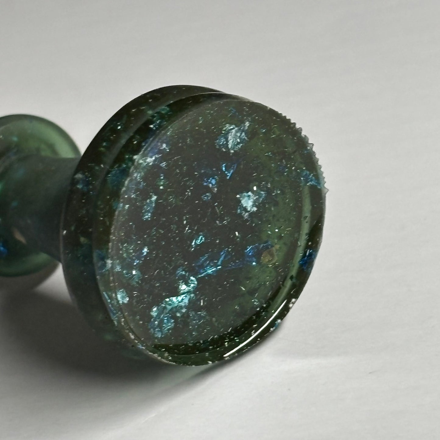 Dark Green King - Handmade Resin Keychain