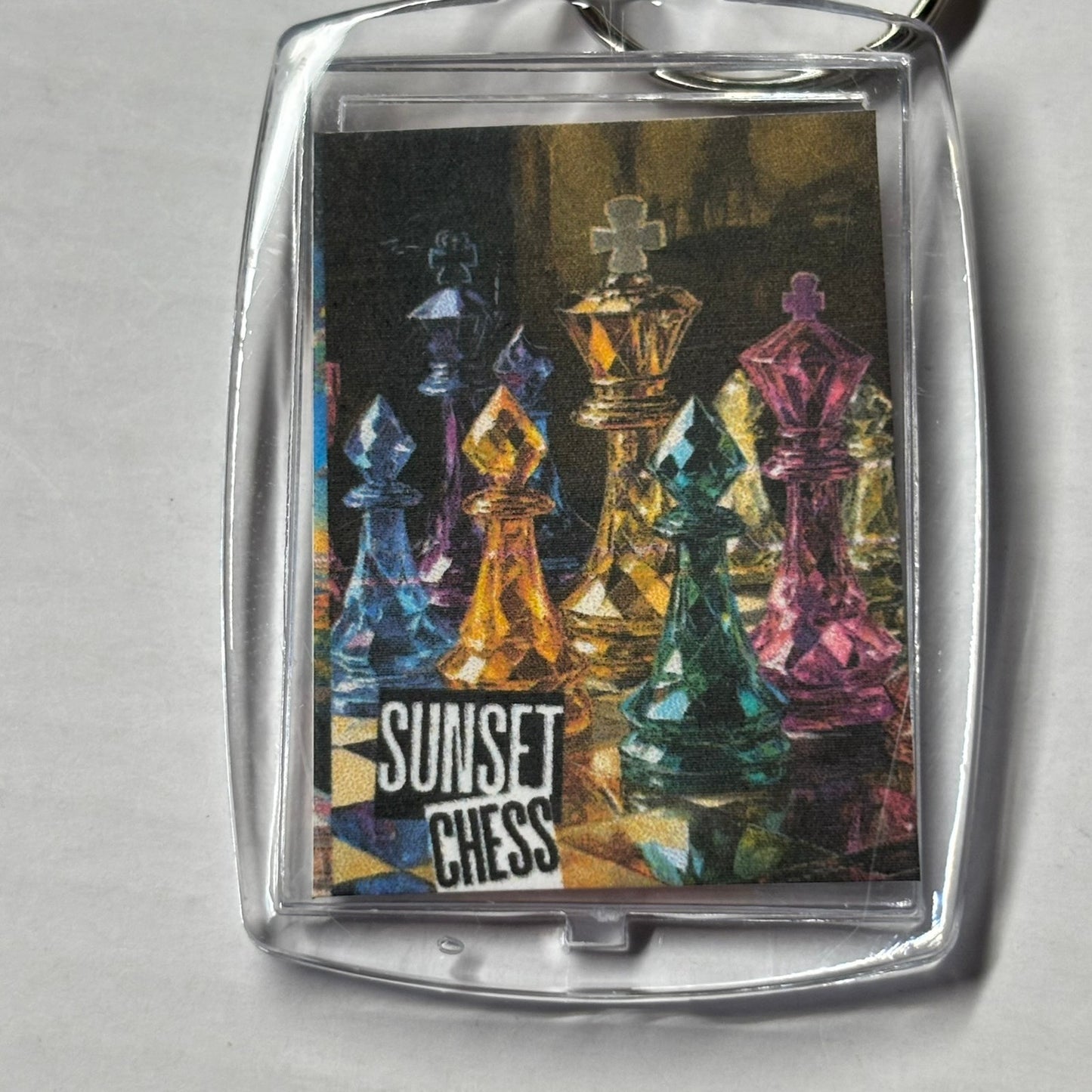 Colorful Gems - Chess  Photo Keychain