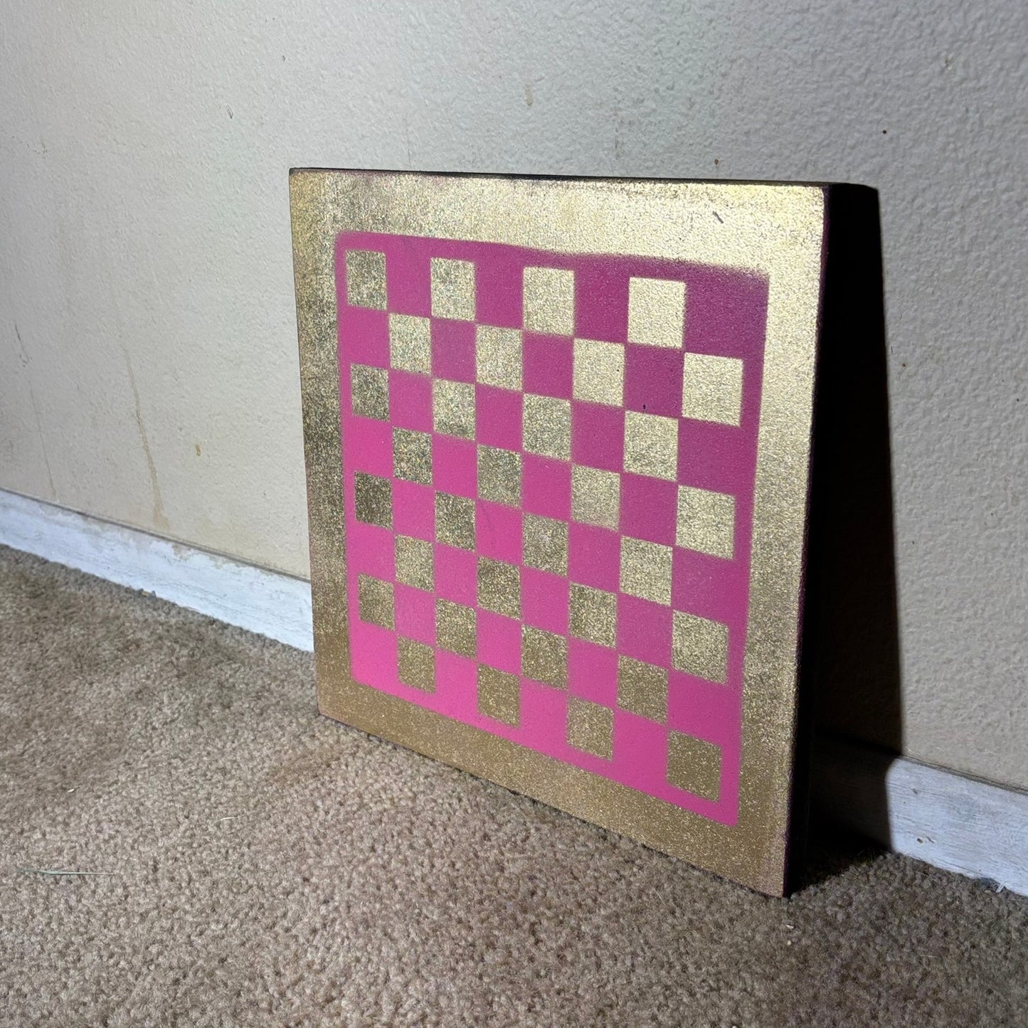 Pink Gold - Painted Chess Board