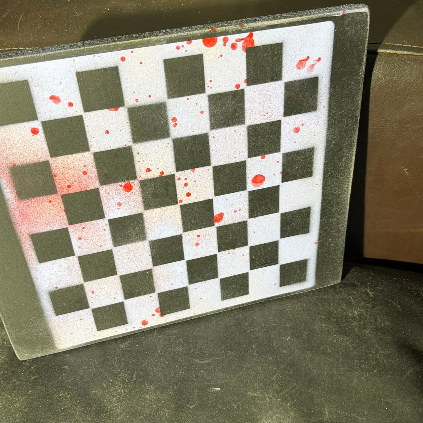Light Purple Splatter - Painted Chess Board