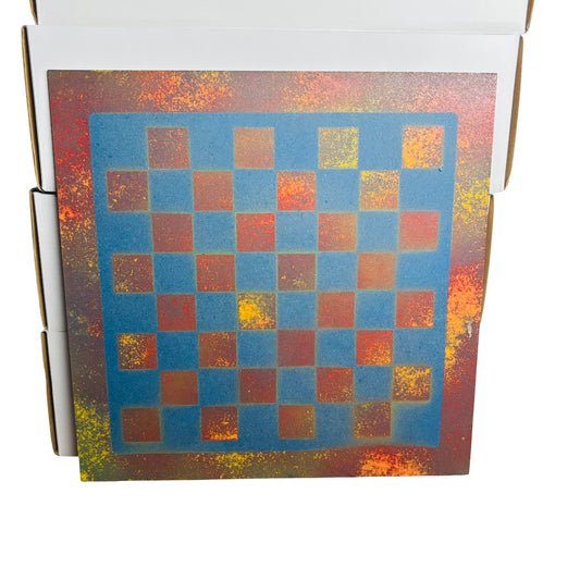 Rustic Navy Blue - Painted Chess Board