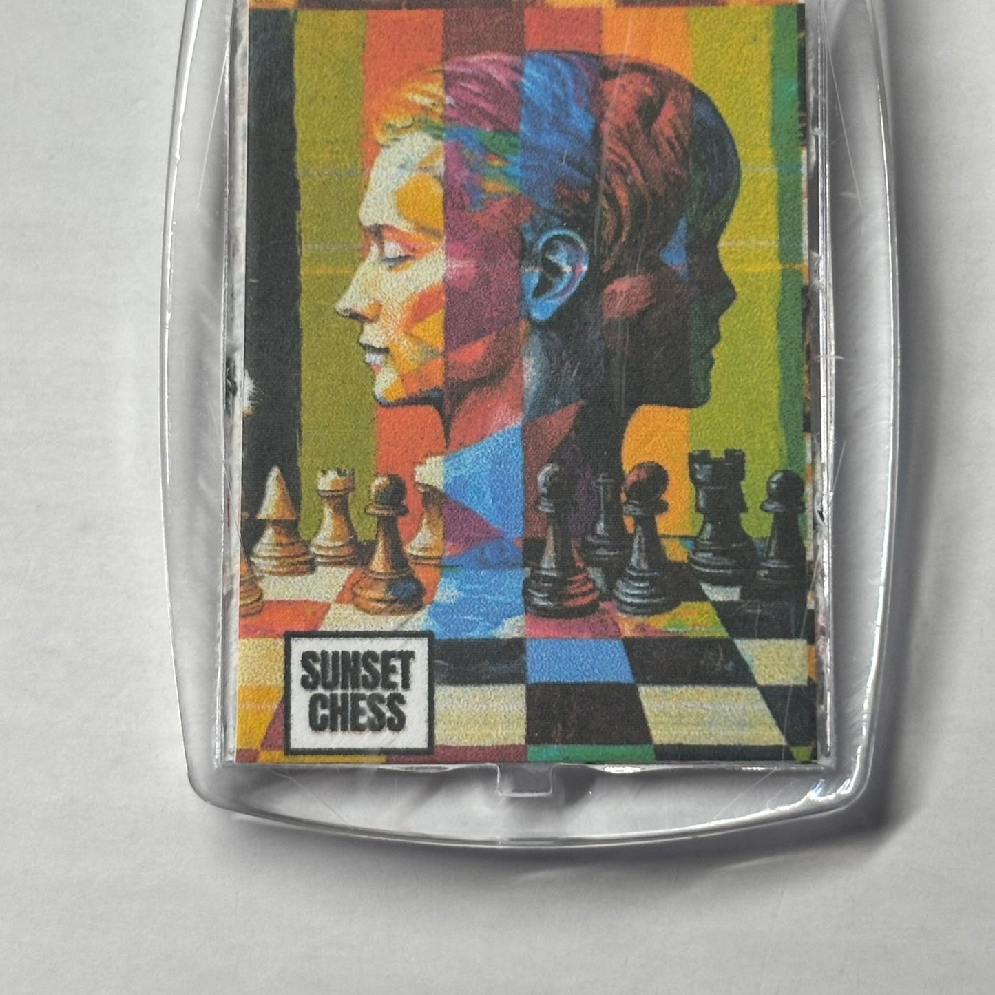 Back to Back - Chess  Photo Keychain