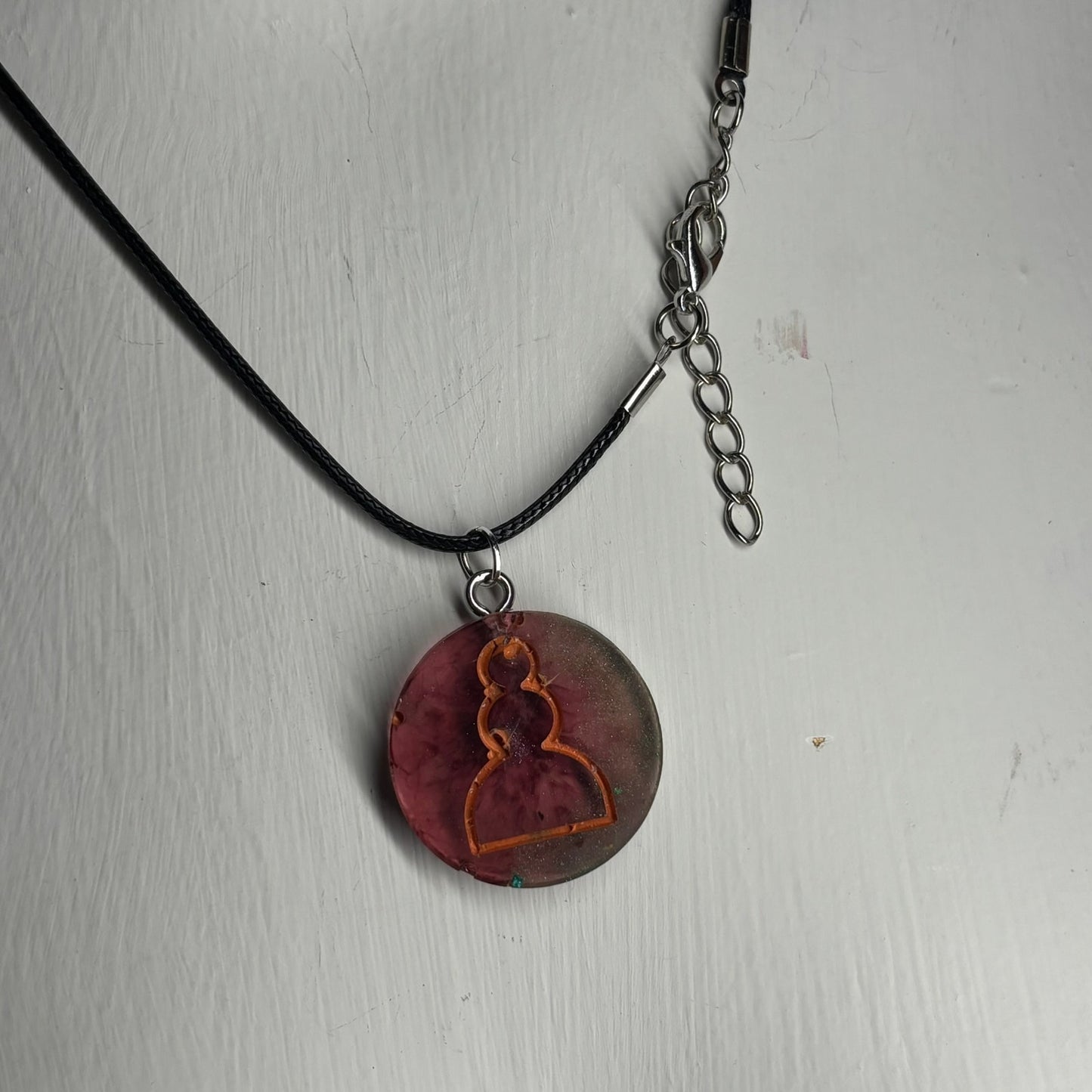 Red Flush Pawn - Handmade Resin Chess Necklace