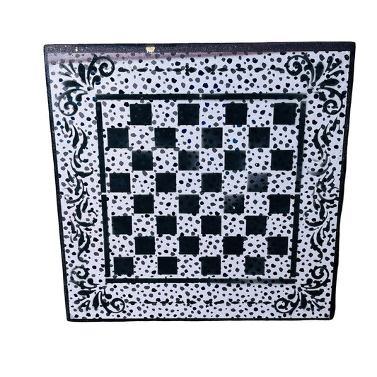 Spotted Black - Scrapbook Chess Board