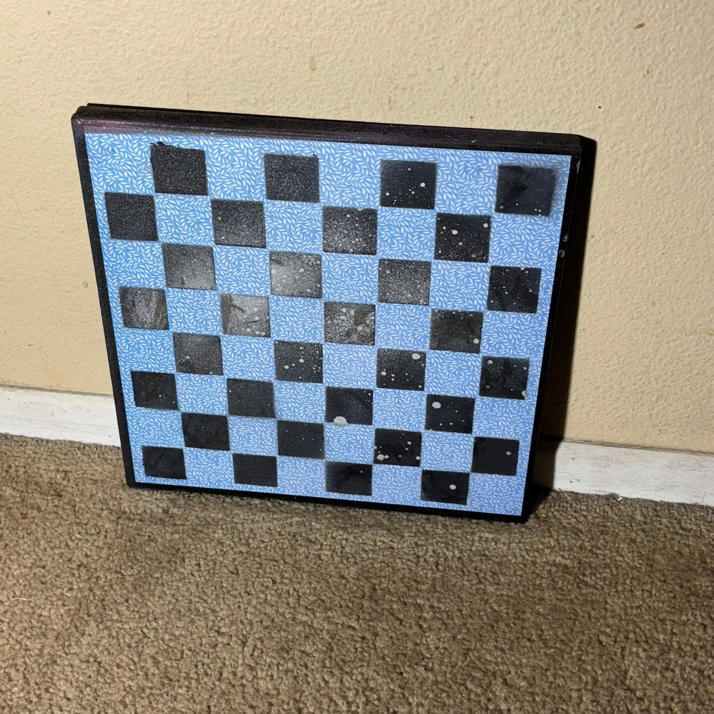 Simple Blue - Scrapbook Chess Board