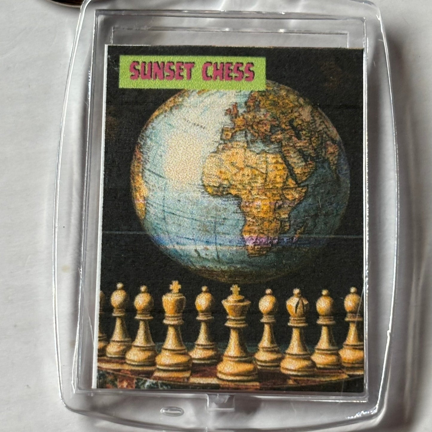 The Globe - Chess  Photo Keychain