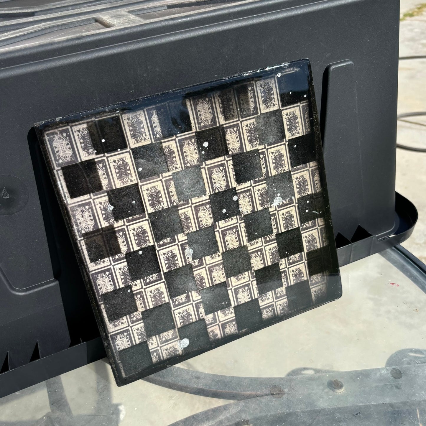 Vintage Queens - Resin Coated Chess Board