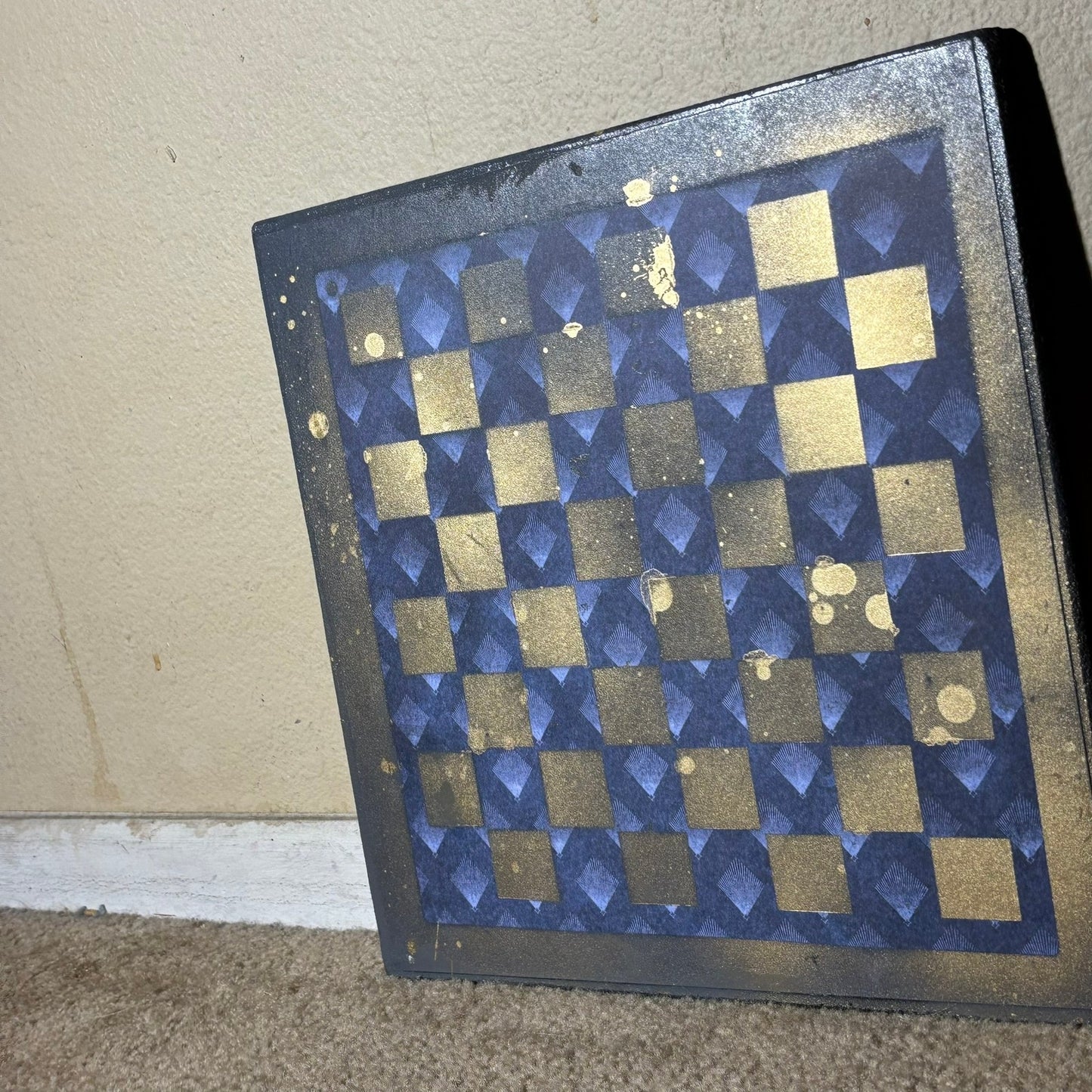 Golden Dark Blue - Scrapbook Chess Board