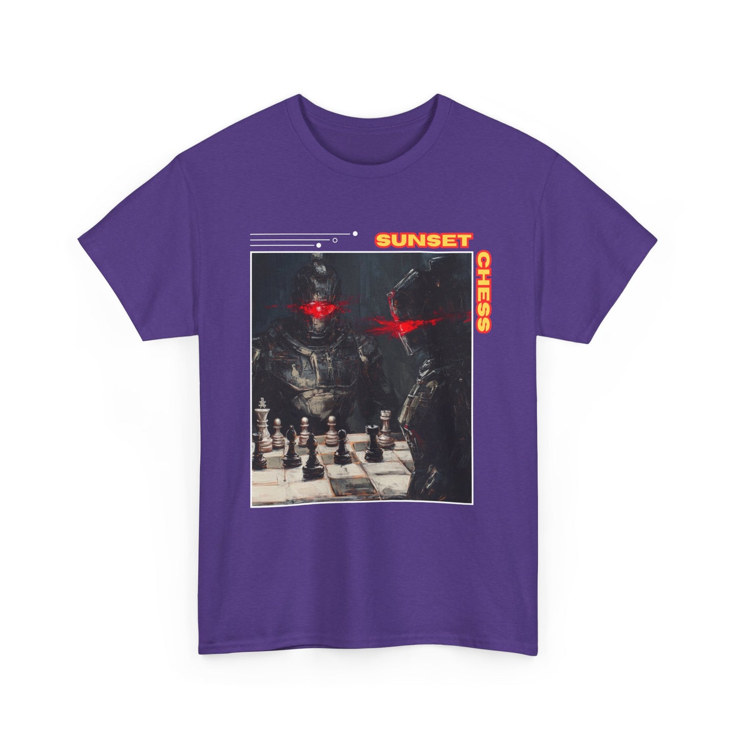 Battle Of The Cyborgs - Purple Chess T Shirt