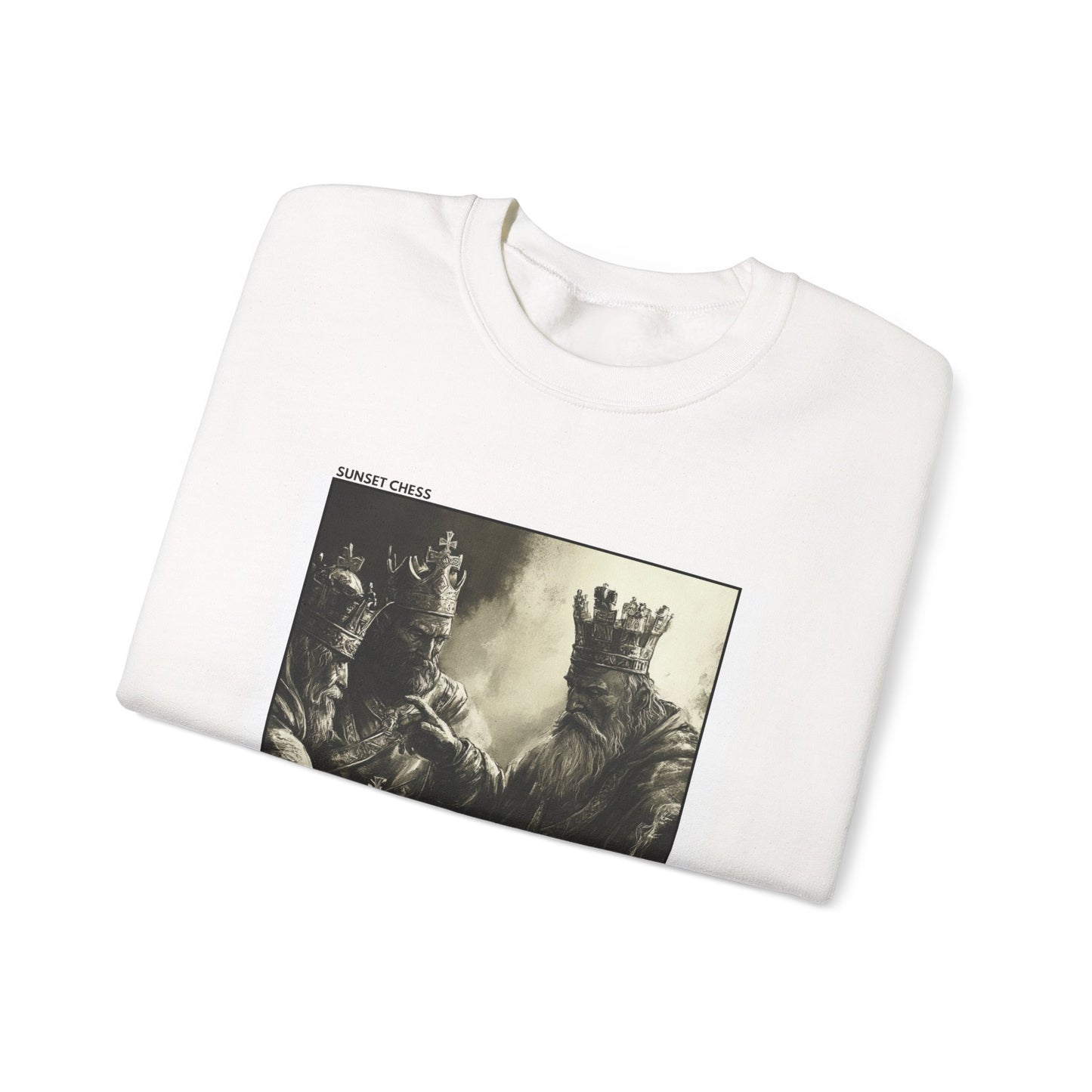 The Kings Strategy - White Chess Crewneck Sweater