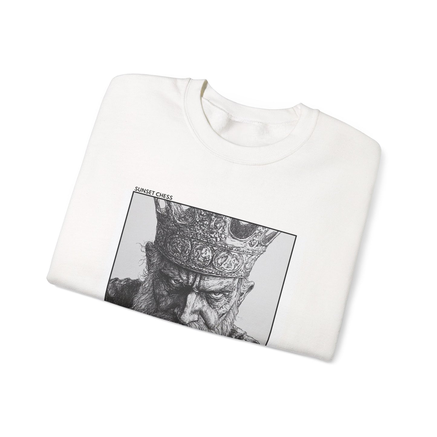 Stare Of Death - White Chess Crewneck Sweater