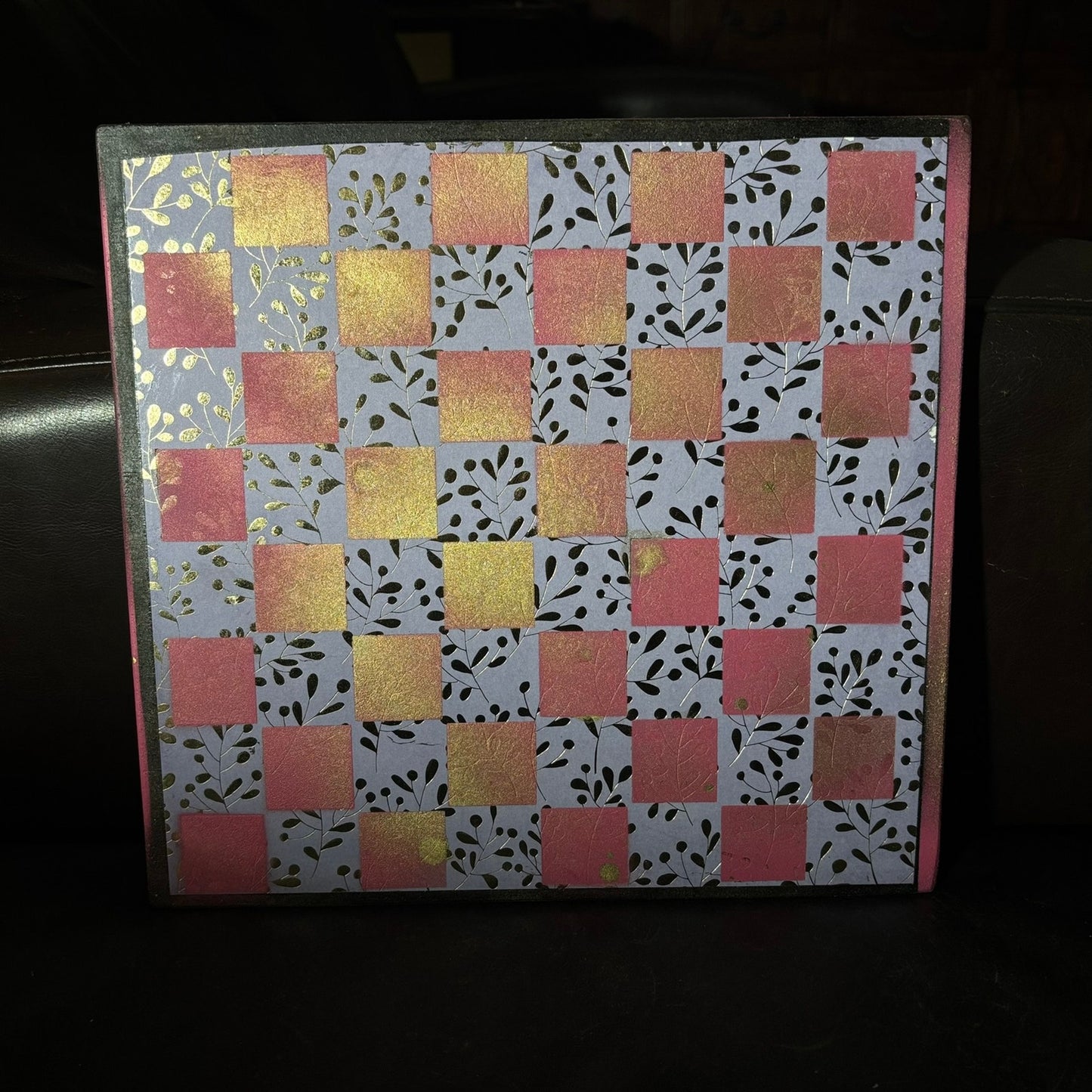 Gold & Pink - Scrapbook Chess Board