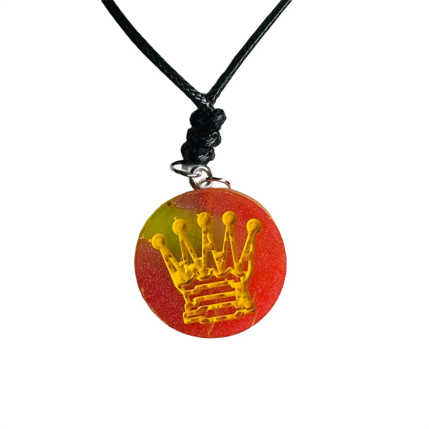 Red Smush Queen - Handmade Resin Chess Necklace