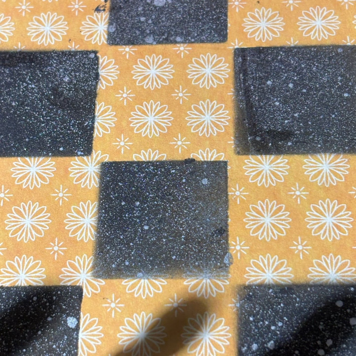 Yellow & Pink Vintage Pattern - Scrapbook Chess Set