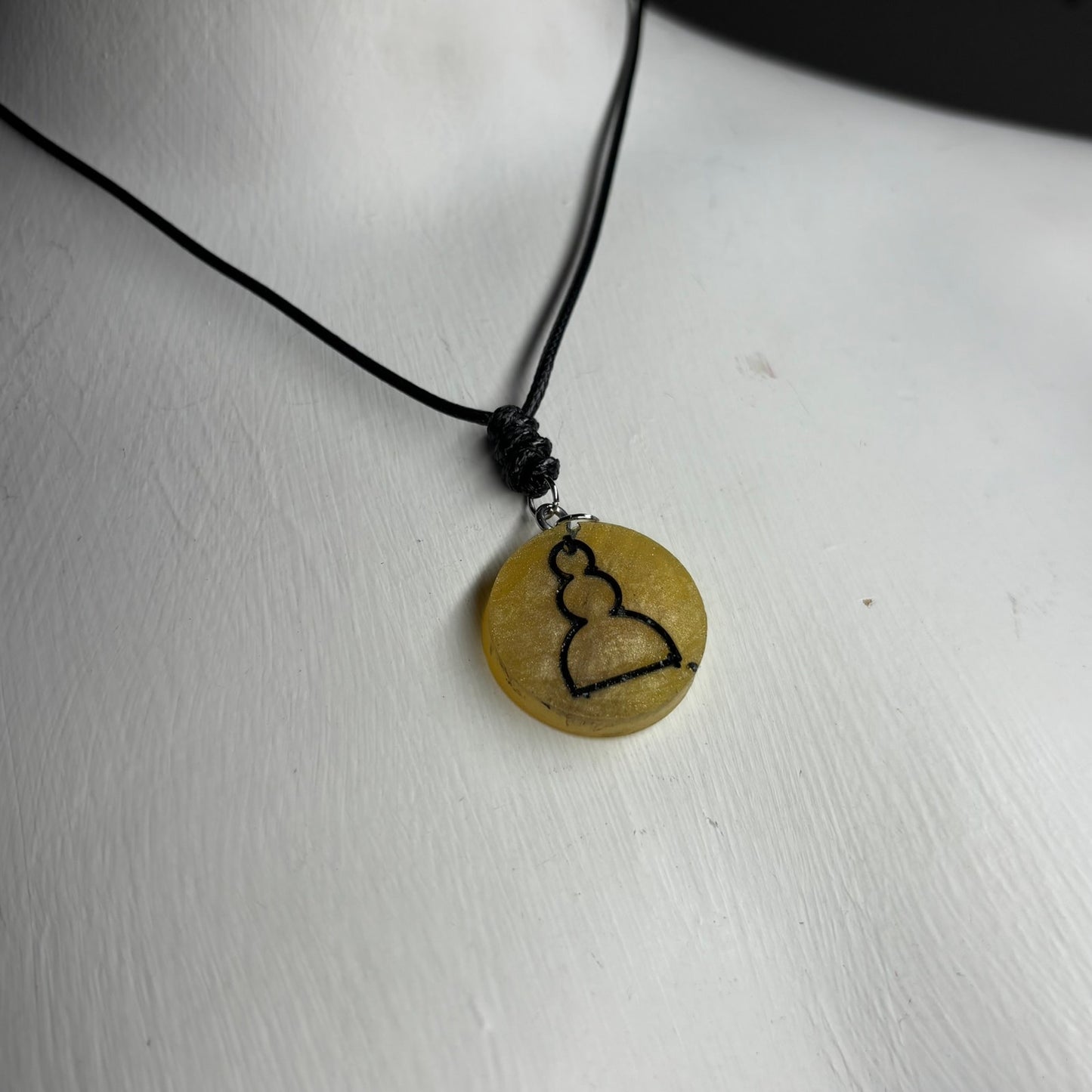 Supreme Yellow Pawn - Handmade Resin Chess Necklace