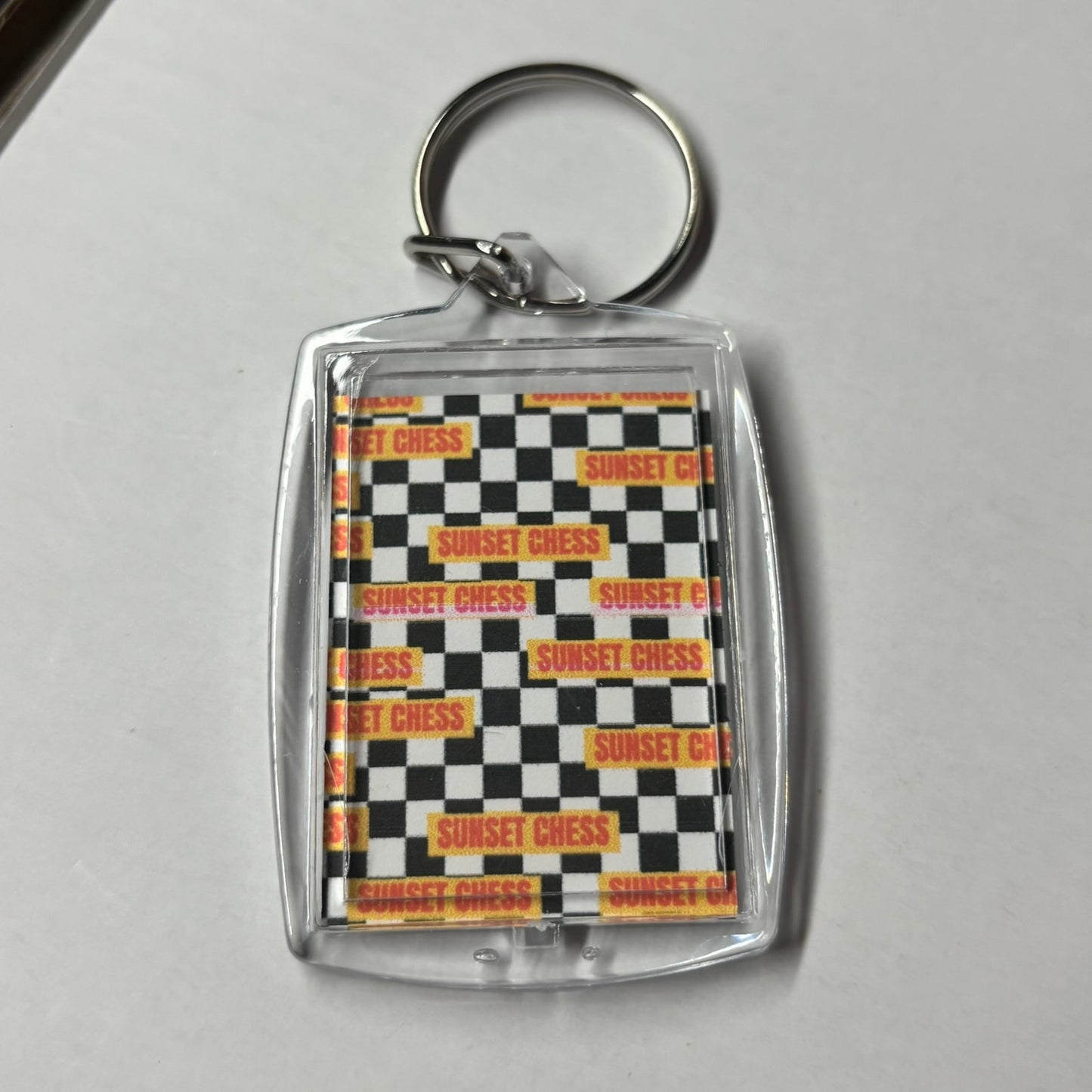 Suspicious Monkey - Chess  Photo Keychain