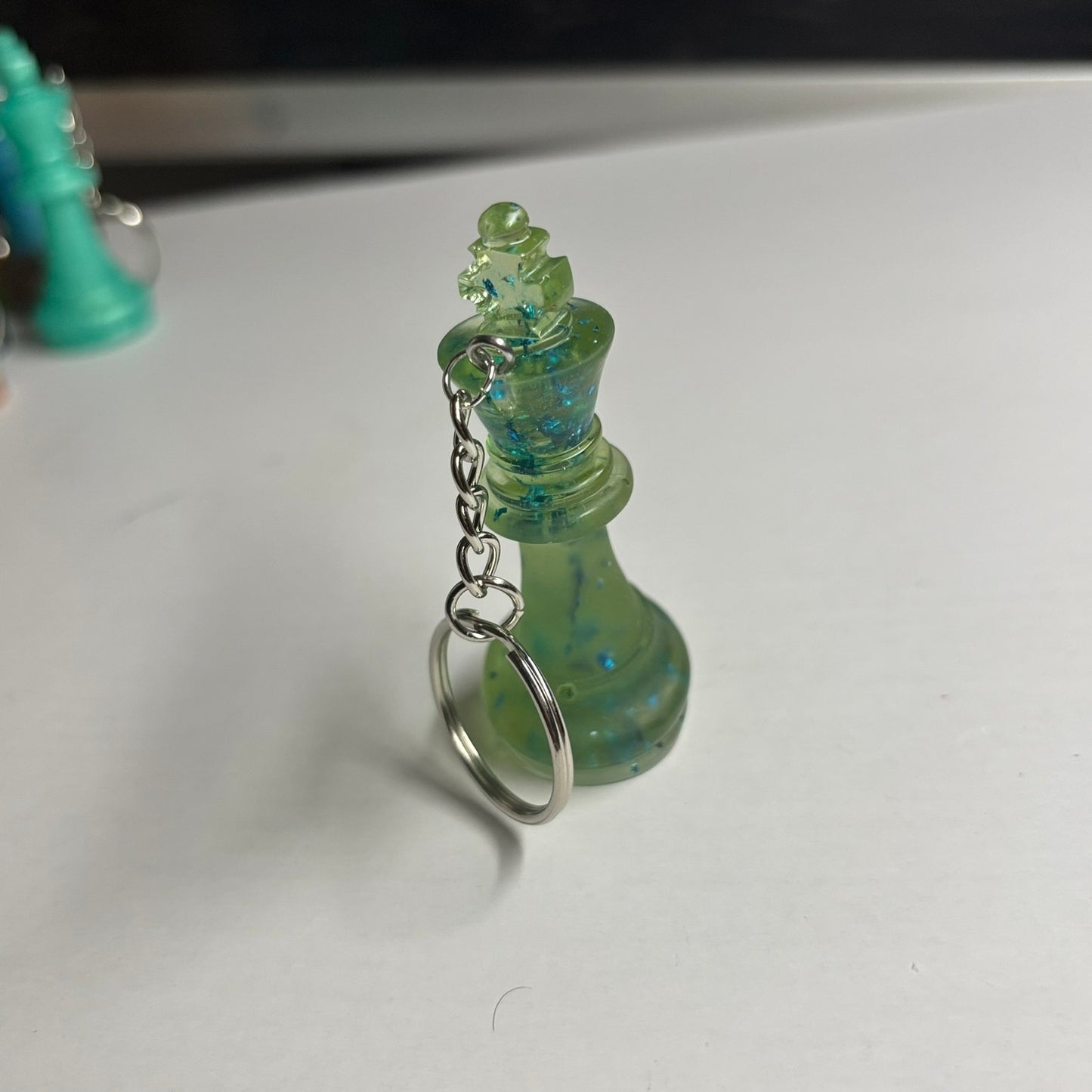 Green King - Handmade Resin Keychain