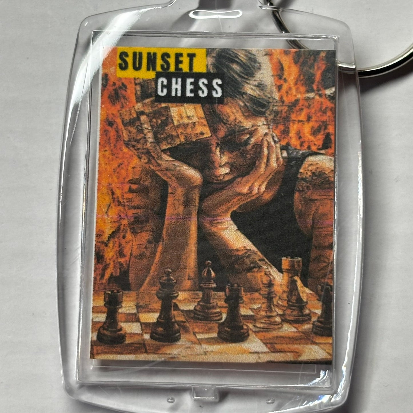 The Flames Rise - Chess  Photo Keychain