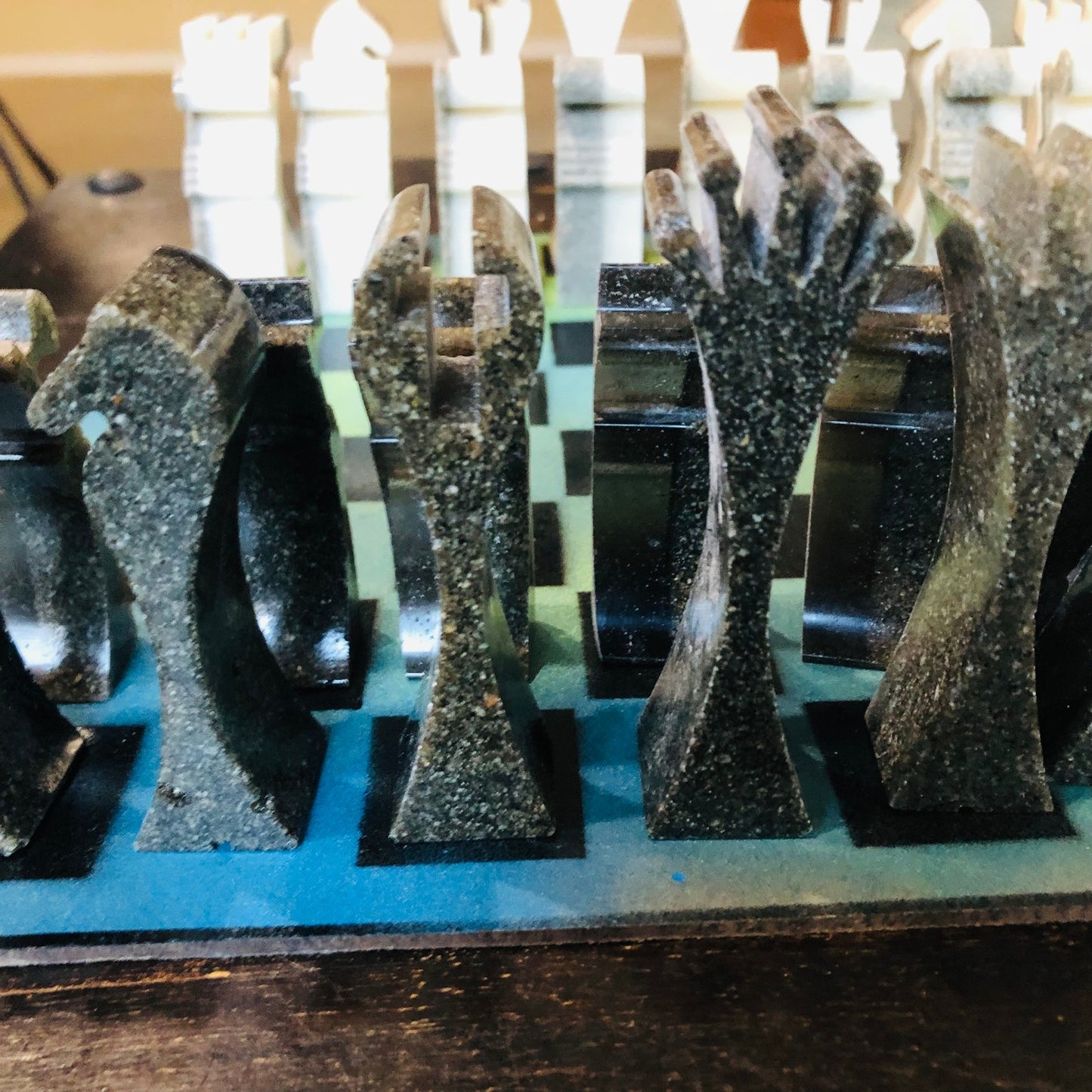 Cosmic Green - Painted Chess Set