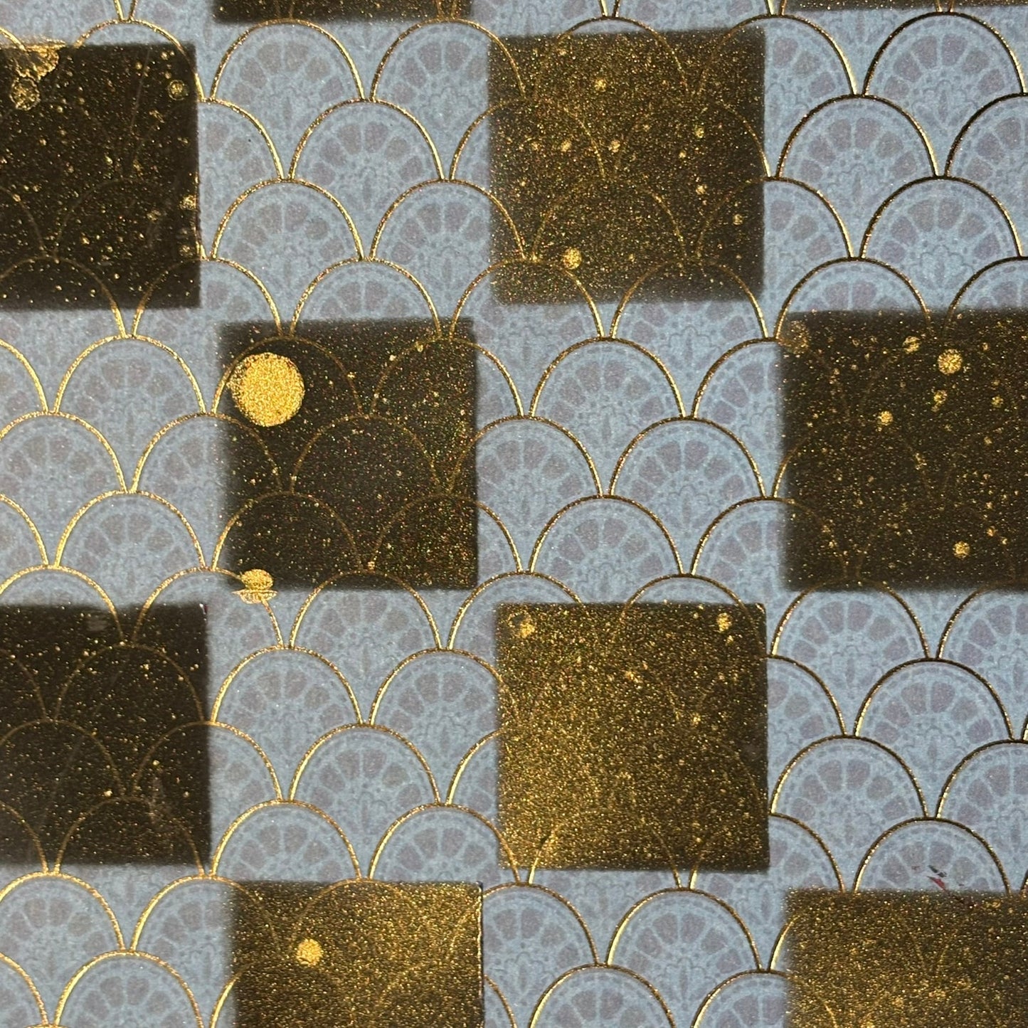 Vintage Blue Mist - Scrapbook Chess Board