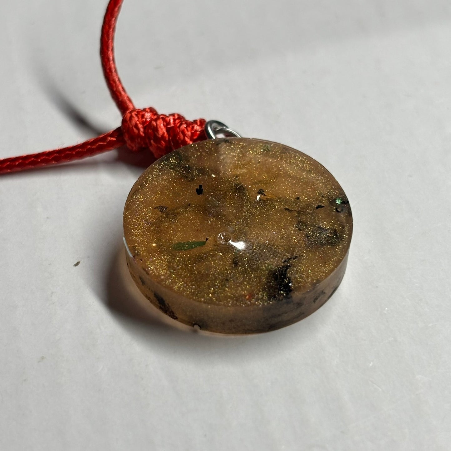 Dark Orange King - Handmade Resin Chess Necklace