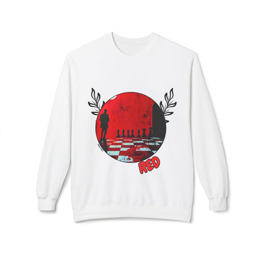 Red Chess Hall - White Chess Crewneck Sweater