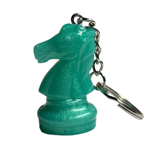 Solid Green Knight - Handmade Resin Keychain