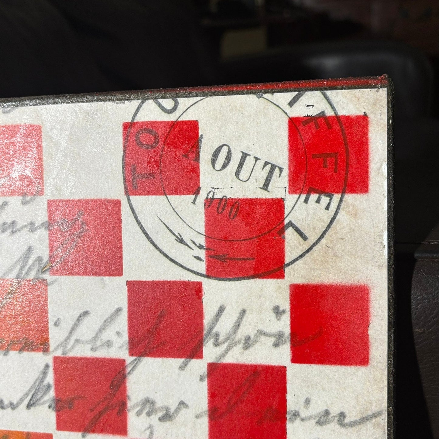 Vintage Sunset Writing - Scrapbook Chess Board