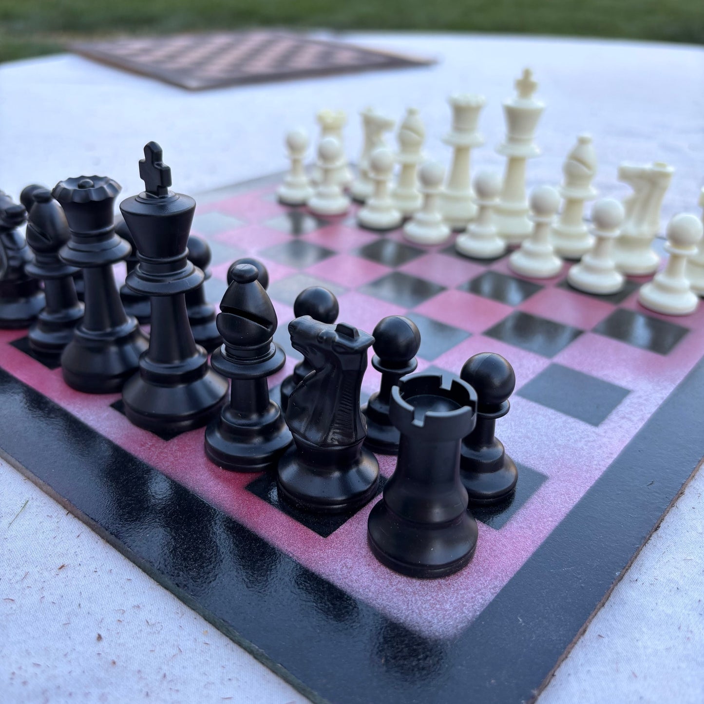 Purple Pink - Painted Chess Set
